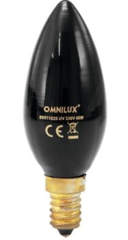 UV-pære Omnilux C35 230V/40W E-14