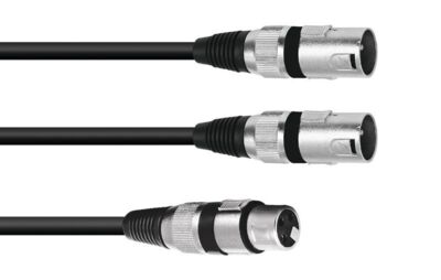 Splitkabel XLR hun - 2 x XLR han