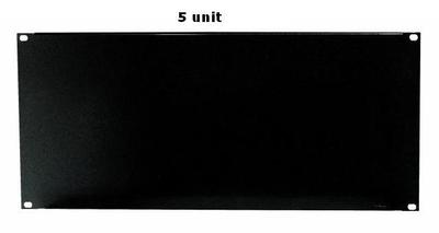 Rack frontplade u-profil SORT. 0,5 til 5 unit
