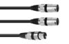 Splitkabel XLR hun - 2 x XLR han
